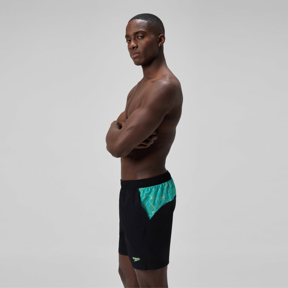 Speedo Xpress Lite Panel 40cm Swim Shorts Black/Green