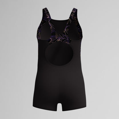 Speedo Girls Hyperboom Splice Legsuit Black/Peach