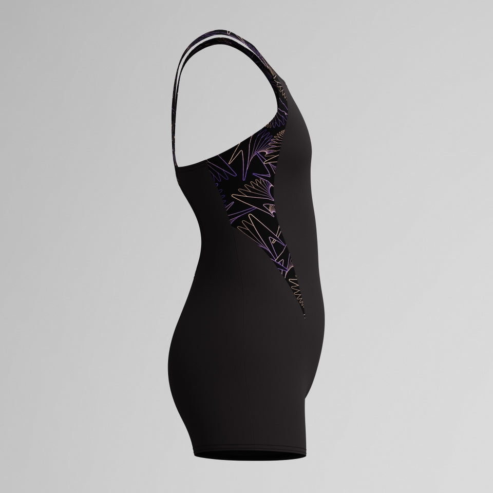Speedo Girls Hyperboom Splice Legsuit Black/Peach