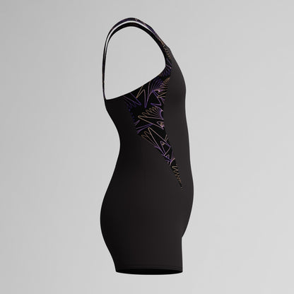 Speedo Girls Hyperboom Splice Legsuit Black/Peach
