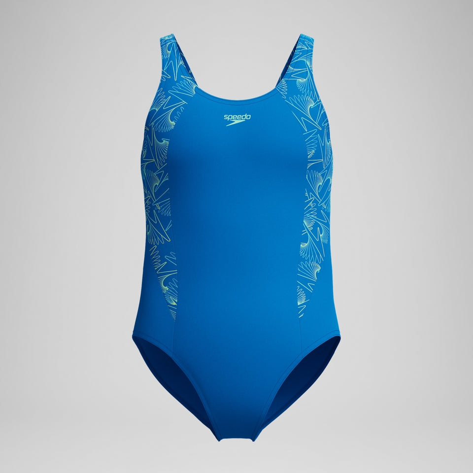 Speedo Girls Hyperboom Splice Muscleback Swimsuit Blue