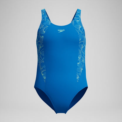 Speedo Girls Hyperboom Splice Muscleback Swimsuit Blue
