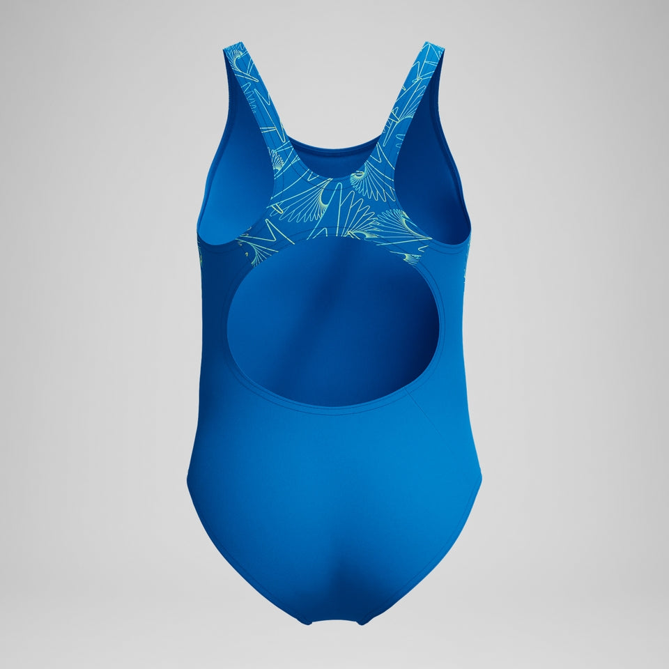 Speedo Girls Hyperboom Splice Muscleback Swimsuit Blue