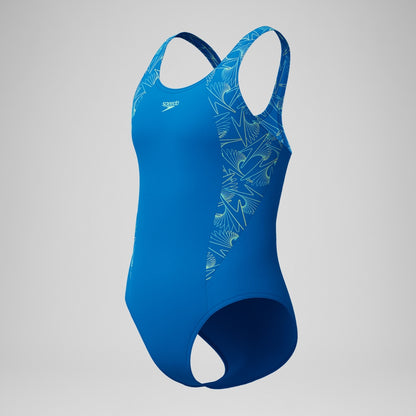 Speedo Girls Hyperboom Splice Muscleback Swimsuit Blue