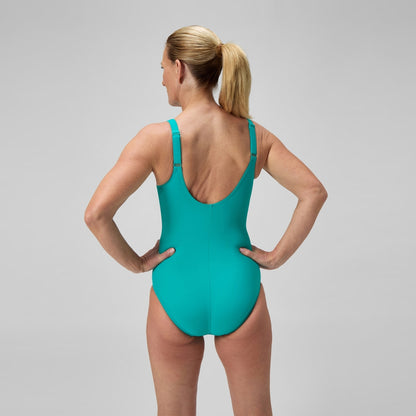 Speedo Shaping Cross Knot Swimsuit Turquoise