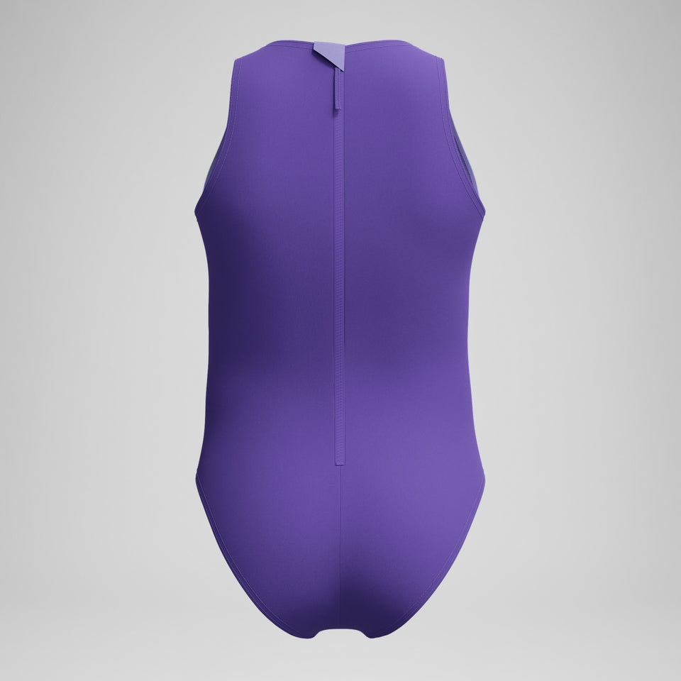 Speedo Girls Printed Hydrasuit Purple/Green