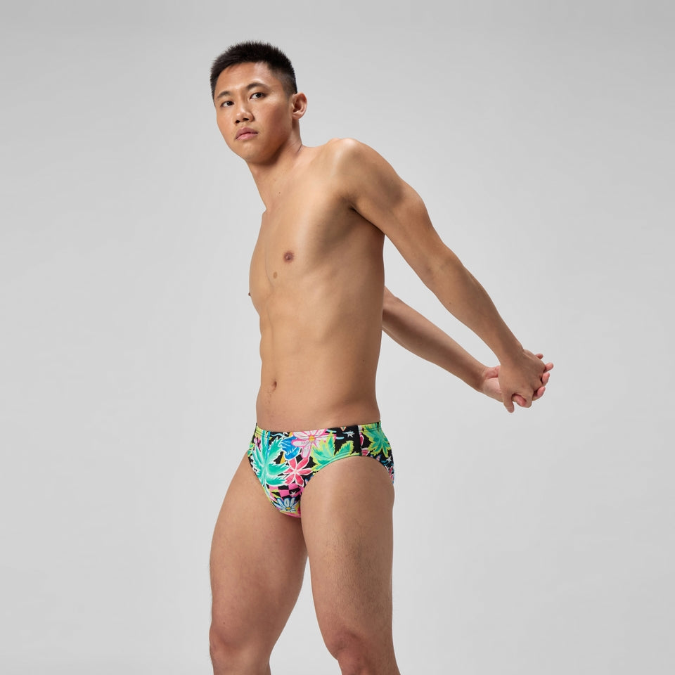 Speedo Club Training Printed Brief Green