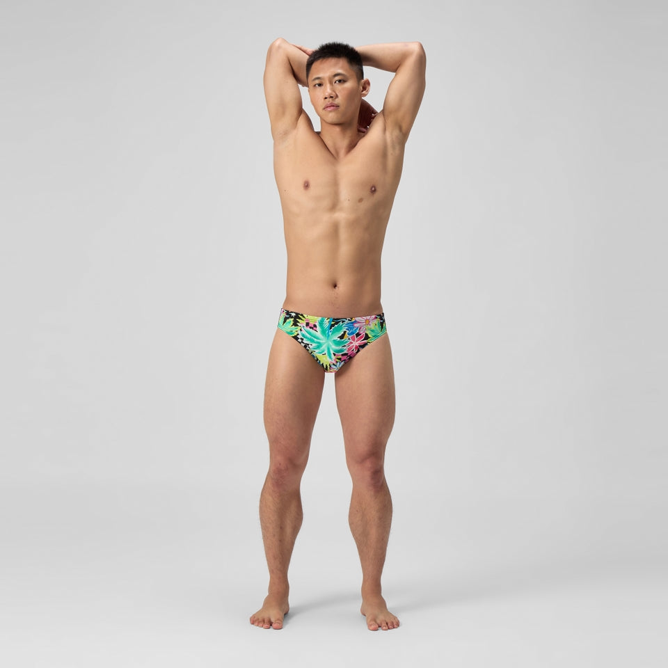 Speedo Club Training Printed Brief Green