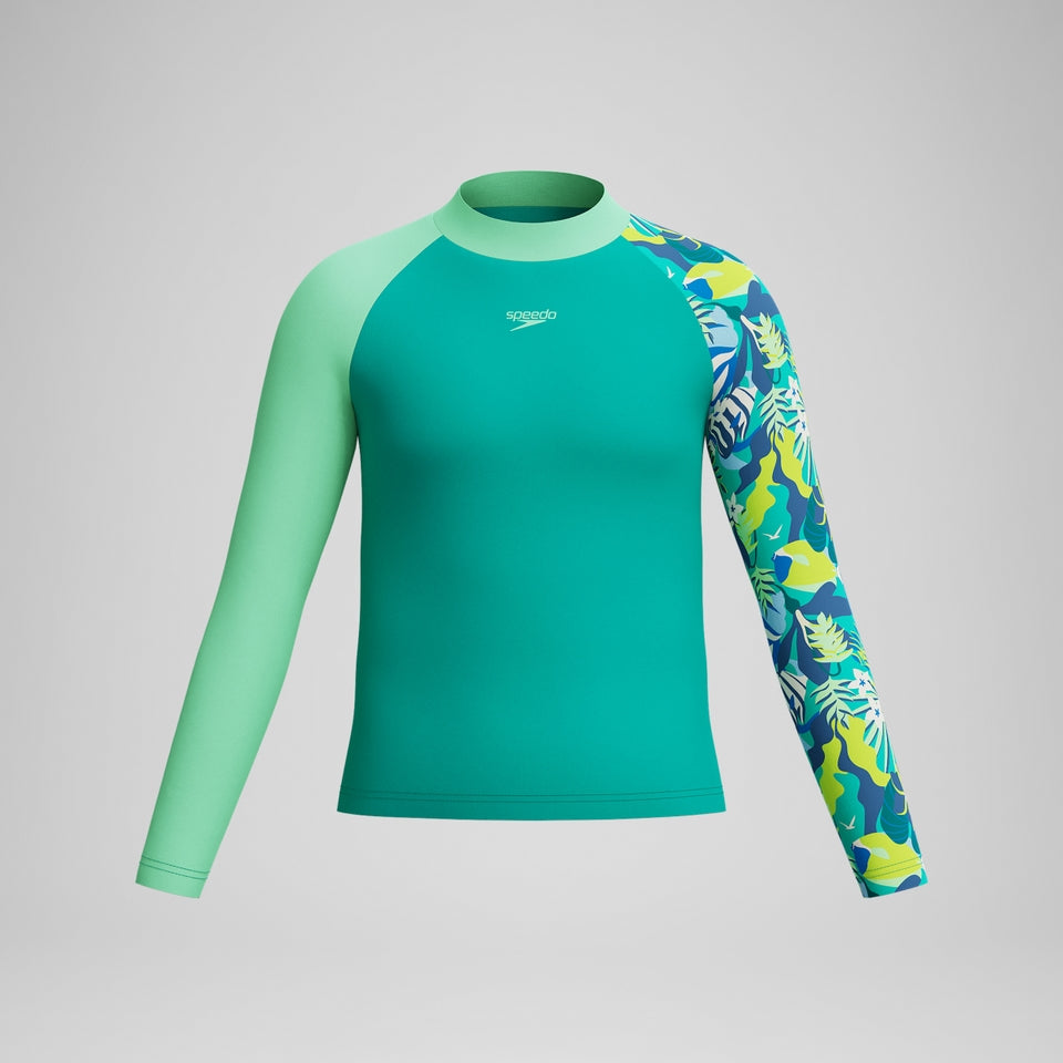 Speedo Boys Long Sleeve Rashguard Turquoise