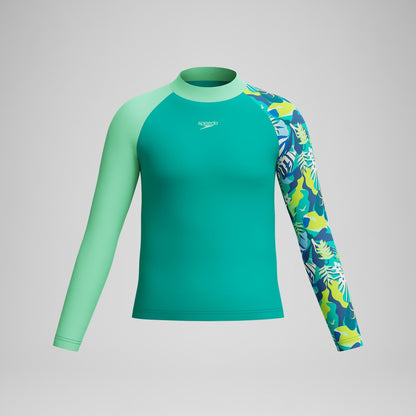 Speedo Boys Long Sleeve Rashguard Turquoise