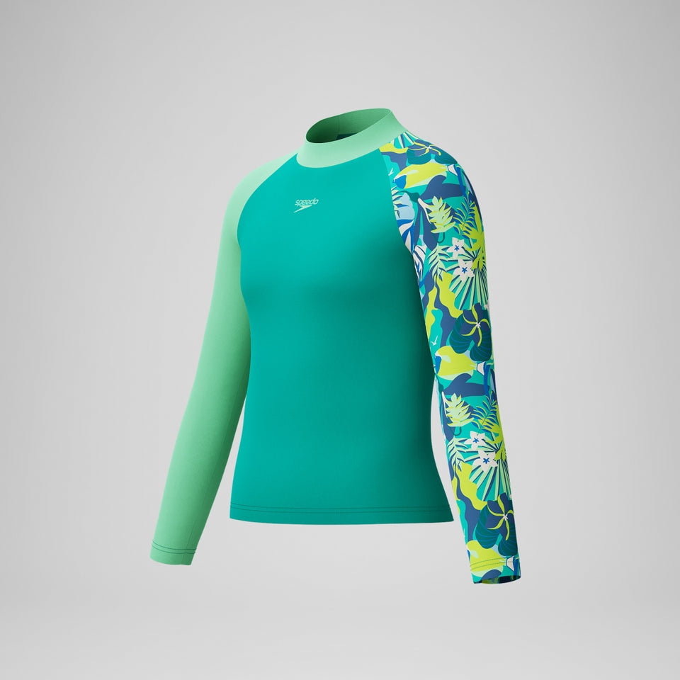 Speedo Boys Long Sleeve Rashguard Turquoise