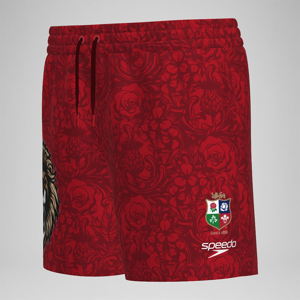 Speedo Boys British & Irish Lions 13" Swim Shorts Red