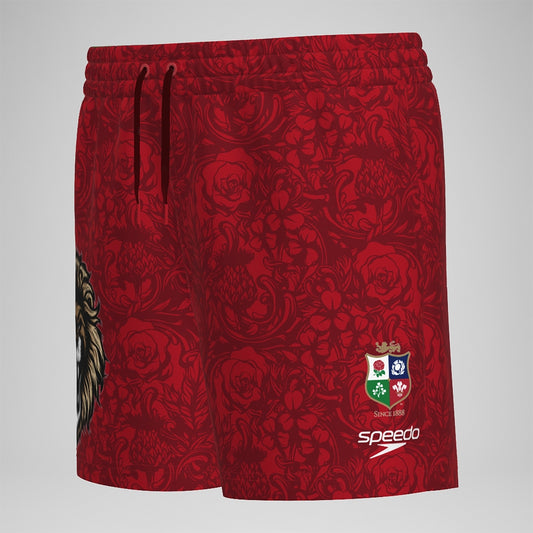 Speedo Boys British & Irish Lions 13" Swim Shorts Red